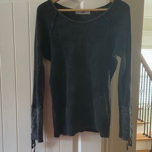 Able Charcoal Long Sleeve Top